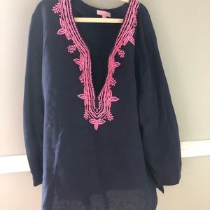 Lilly Pulitzer Linen Top Size XL